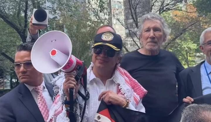 En manifestación en Nueva York, Petro le pidió a los soldados de EE. UU. que “desobedezcan la orden de Trump” sobre Gaza