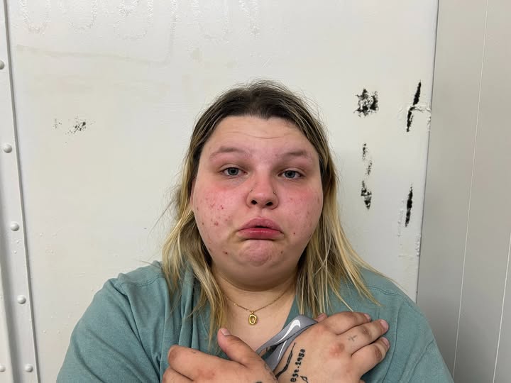 A woman is behind bars in Booneville