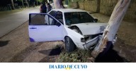 Una familia que iba con una bebé de un año se estrelló contra un árbol y se salvó de milagro
