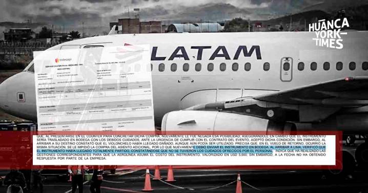 Aerolínea Latam con denuncia ante Indecopi por deterioro de instrumento musical en bodega