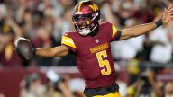 Jayden Daniels ruled out with knee injury for Sunday's game against the Raiders