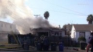 Fire damages home in National City, two cats rescued