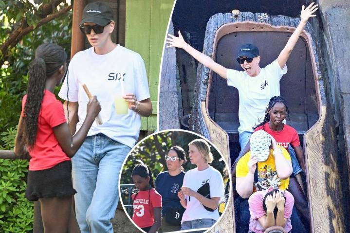 Charlize Theron takes daughter Jackson, 12, to Disneyland in rare public outing