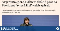 “Esta dinámica es insostenible”: el Financial Times critica plan de Milei y asegura que “la crisis se agudiza”