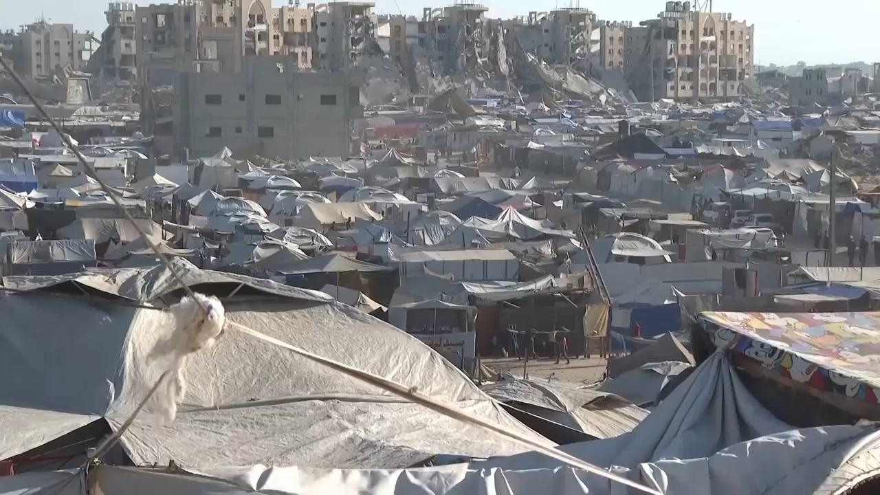 Displaced Palestinians speak of their experiences of fleeing and the hardships they face