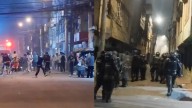 Disturbios en Suba entre manifestantes y la Undmo en el barrio Bilbao en la noche de este lunes