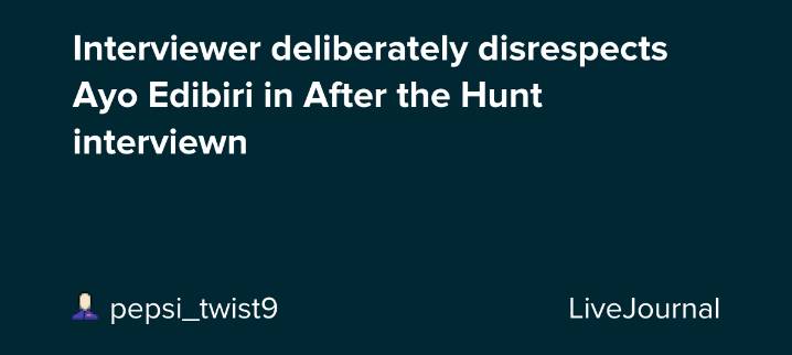 Interviewer deliberately disrespects Ayo Edibiri in After the Hunt interviewn : ohnotheydidnt