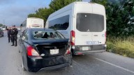 Chofer de personal causa carambola y caos vial en la carretera a Zacatecas