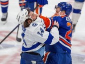Edmonton fans show the love as ex-Oilers tough guy Klim Kostin yearns for return