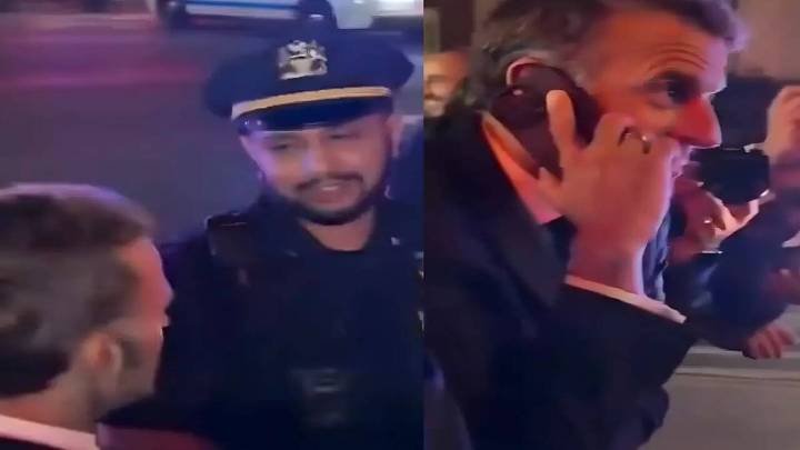 Emmanuel Macron stopped in NYC to let Donald Trump's convoy pass