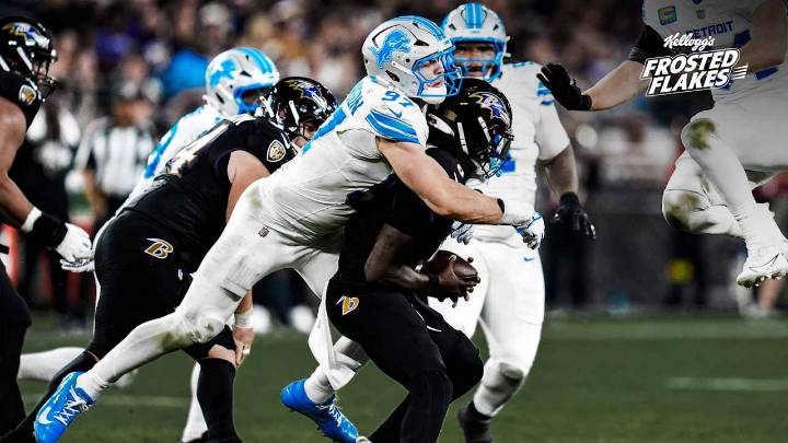 NOTEBOOK: Lions sack Jackson 7 times in MNF win over Ravens
