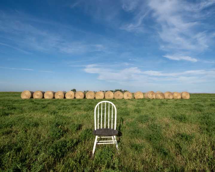 A chair in the middle of a field? It makes more sense than it should.