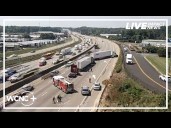 Crash on I-85 South blocks three lanes in northeast Charlotte