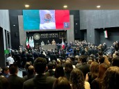 Brugada, ministra y legisladores atestiguan investidura de 34 magistrados en CDMX