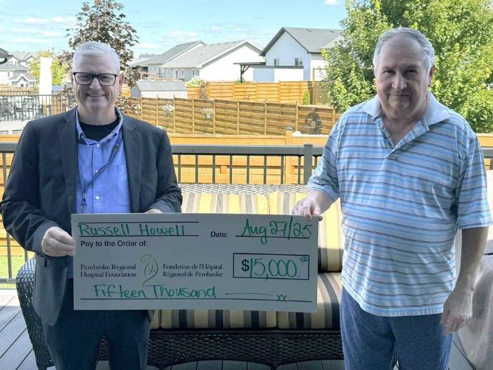 Petawawa resident donates $15,000 to Pembroke Regional Hospital