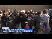 Protesters, ICE clash outside Broadview facility
