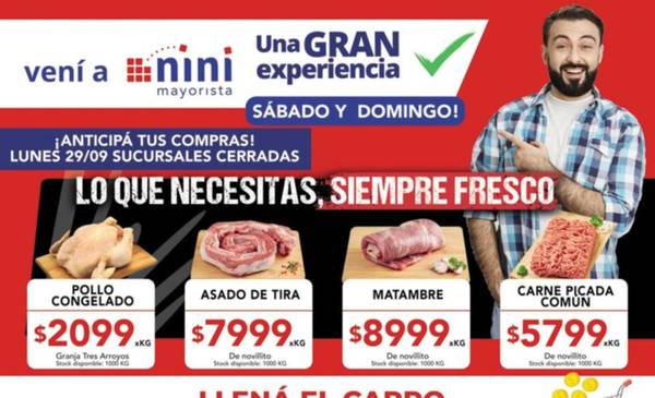 Adelantá las compras en NINI: las ofertas de este finde