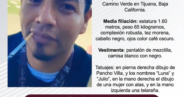 Se busca a Julio César Gómez Corona de 37 años