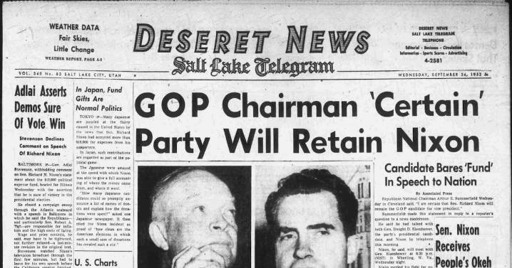 Deseret News archives: Checkers the dog saved Richard Nixon’s political career