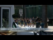 Stabbing suspect pleads not guilty