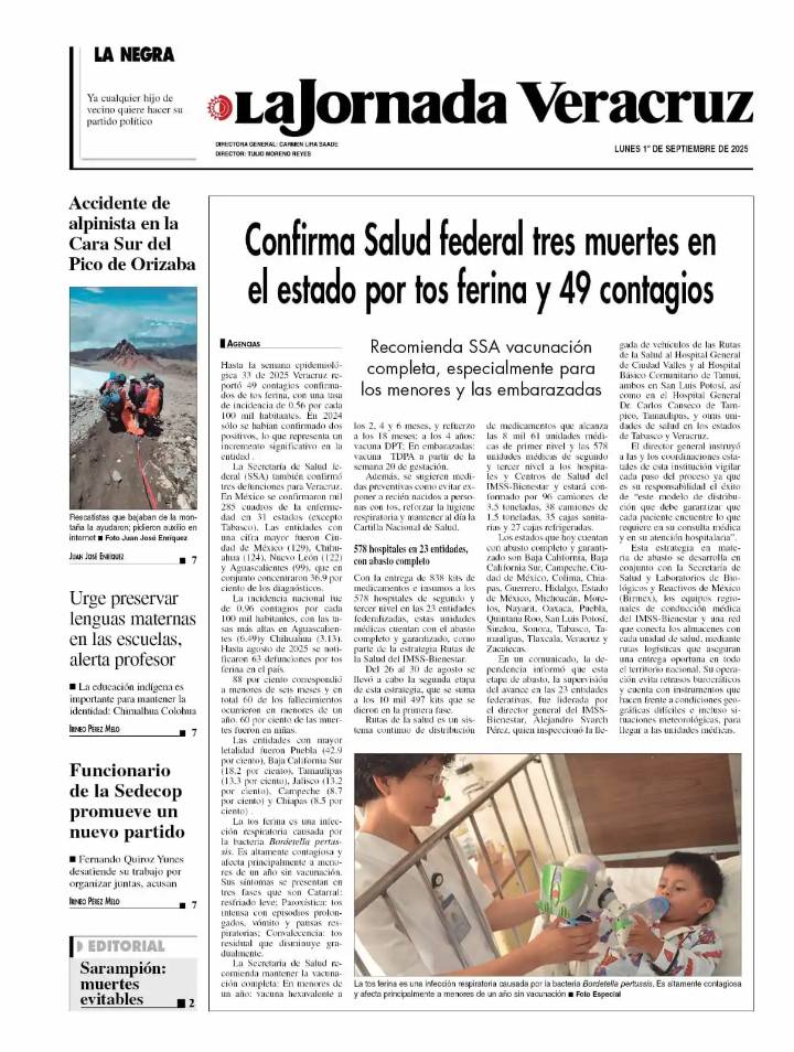 Contraportada del 1 de septiembre de 2025