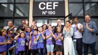 Mayra y Jorge Taiana inauguraron en Quilmes el nuevo edificio de un Centro de Educación Física con fondos 100% municipales