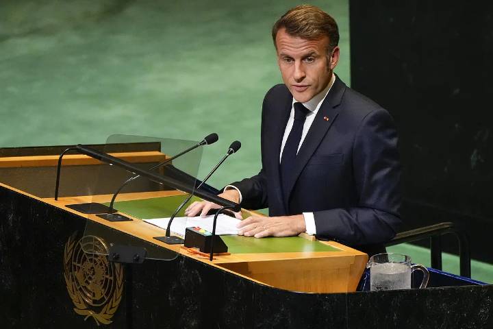 Macron, al reconocer Francia el Estado palestino en la ONU: "La paz es más exigente, más difícil que todas las guerras, pero ha llegado el momento"