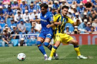 2-0. El Getafe manda al descanso con los goles de Mario Martín y Borja Mayoral
