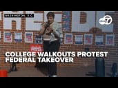 Georgetown University students 'walkout' to protest National Guard presence in DC