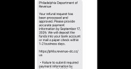 Philadelphia revenue department warns of text message phishing scam