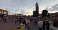 Roughly a thousand gather in Marion for Charlie Kirk vigil