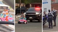 Man arrested after driving child-size pink Barbie Jeep through Prince George, B.C.