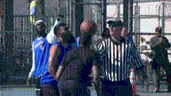 Warriors staff play basketball game against San Quentin inmates