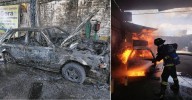 Un Mazda en llamas desató emergencia en taller de Armenia pero fue controlada a tiempo