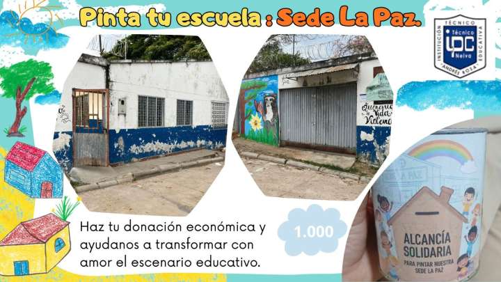 Lanzan campaña solidaria para embellecer escuela en la comuna 8 de Neiva