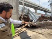 Se desploma cimbra de barda del Hospital 53 del IMSS en Los Reyes por inundaciones