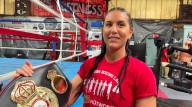 Boxer Stevie Morgan got knocked down, but she got back up