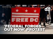 LIVE: Protestors push back against Trump’s federal control in DC