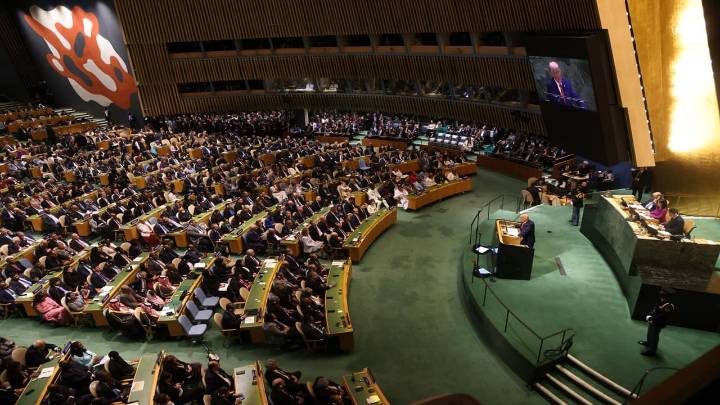 Trump’s amped up second term on full display in fiery UN speech