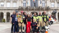 Un rescate ficticio para despedir a un bombero de A Coruña