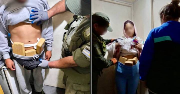 Viajaban desde Jujuy a Tucumán con 8 kilos de cocaína adosados al cuerpo