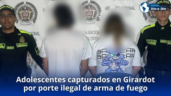 Adolescentes capturados en Girardot por presunto porte ilegal de arma de fuego