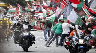 Protestas pro Palestina obligan a suspender la etapa en Bilbao de la Vuelta a España 2025