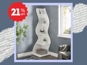 Amazon's viral wavy corner bookshelf is on sale for 21% off