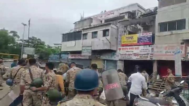 Protests in Ahilyanagar over 'I love Muhammad' graffiti, police lathicharge