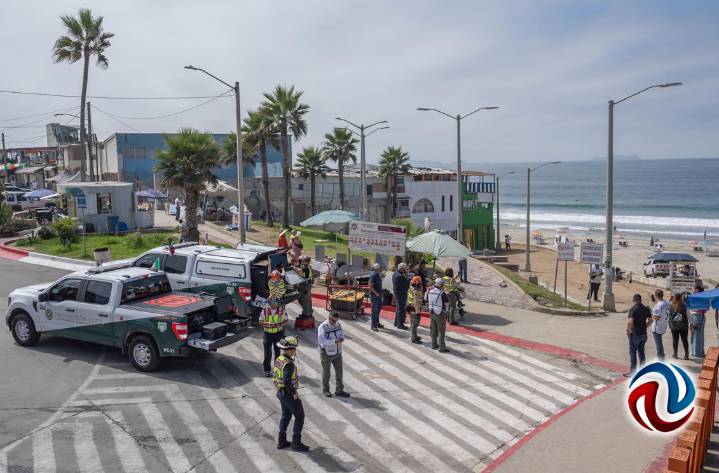 Realizan el primer simulacro de tsunami en Playas de Tijuana