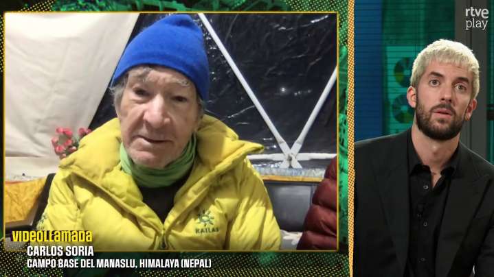 Carlos Soria conecta con La Revuelta desde el Himalaya, con 86 años... y sin dientes