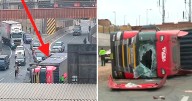Camión termina volcado en vía expresa Línea Amarilla en Caquetá: reportan congestión vehicular