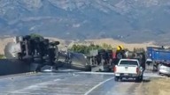 Semitruck rollover in Morgan County closes part of I