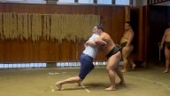 Watch Eric Trump, sumo wrestler go toe